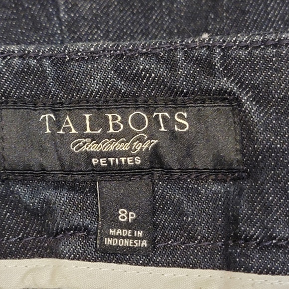 Talbots Capri Jeans Petite Size 8P Blue Denim Big Sailor Botton Pockets - Picture 7 of 8